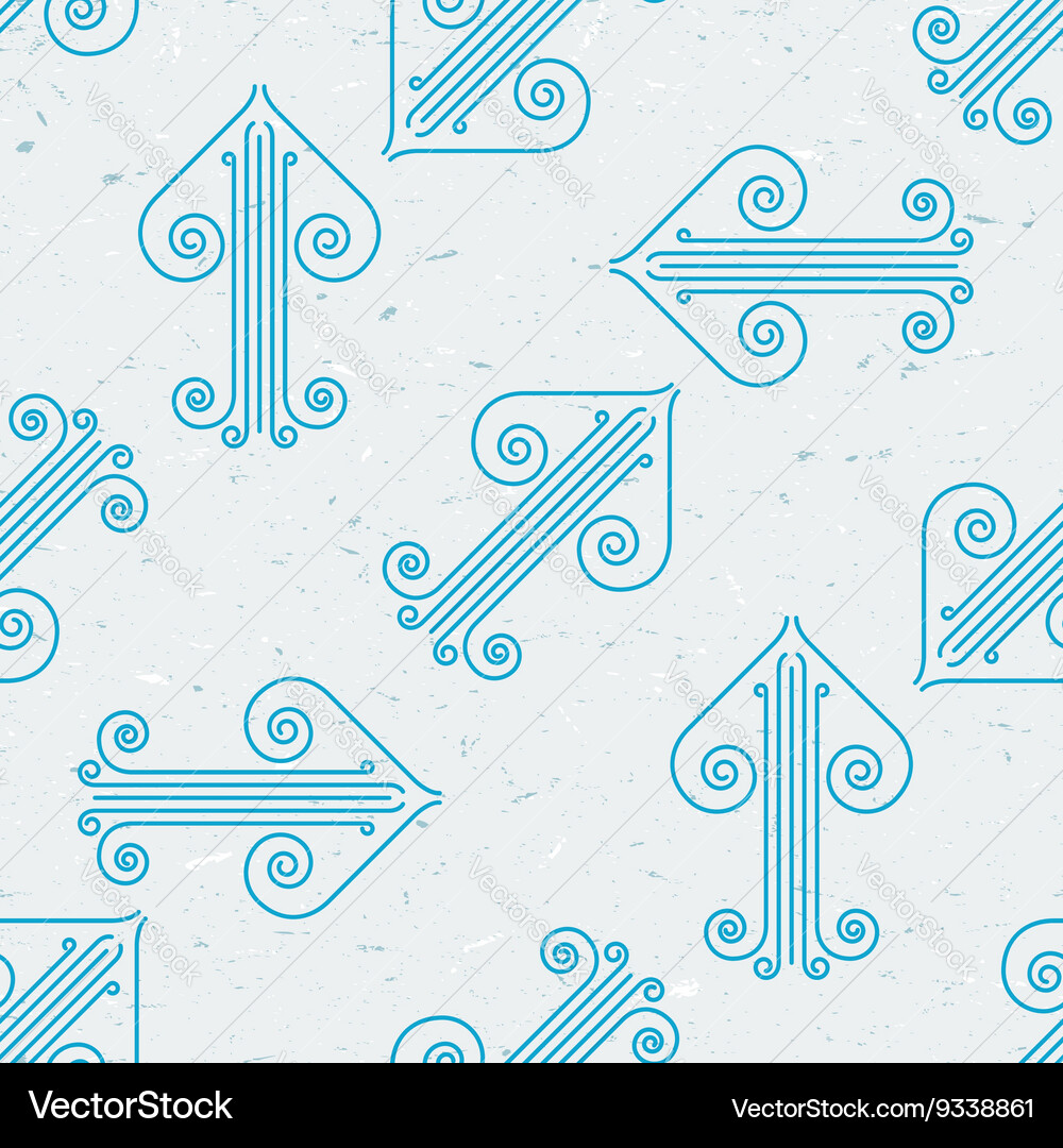 Seamless pattern with grungy arrows Vector Image