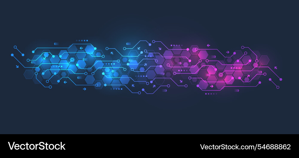 Digital Circuit Board Texture Vector Image