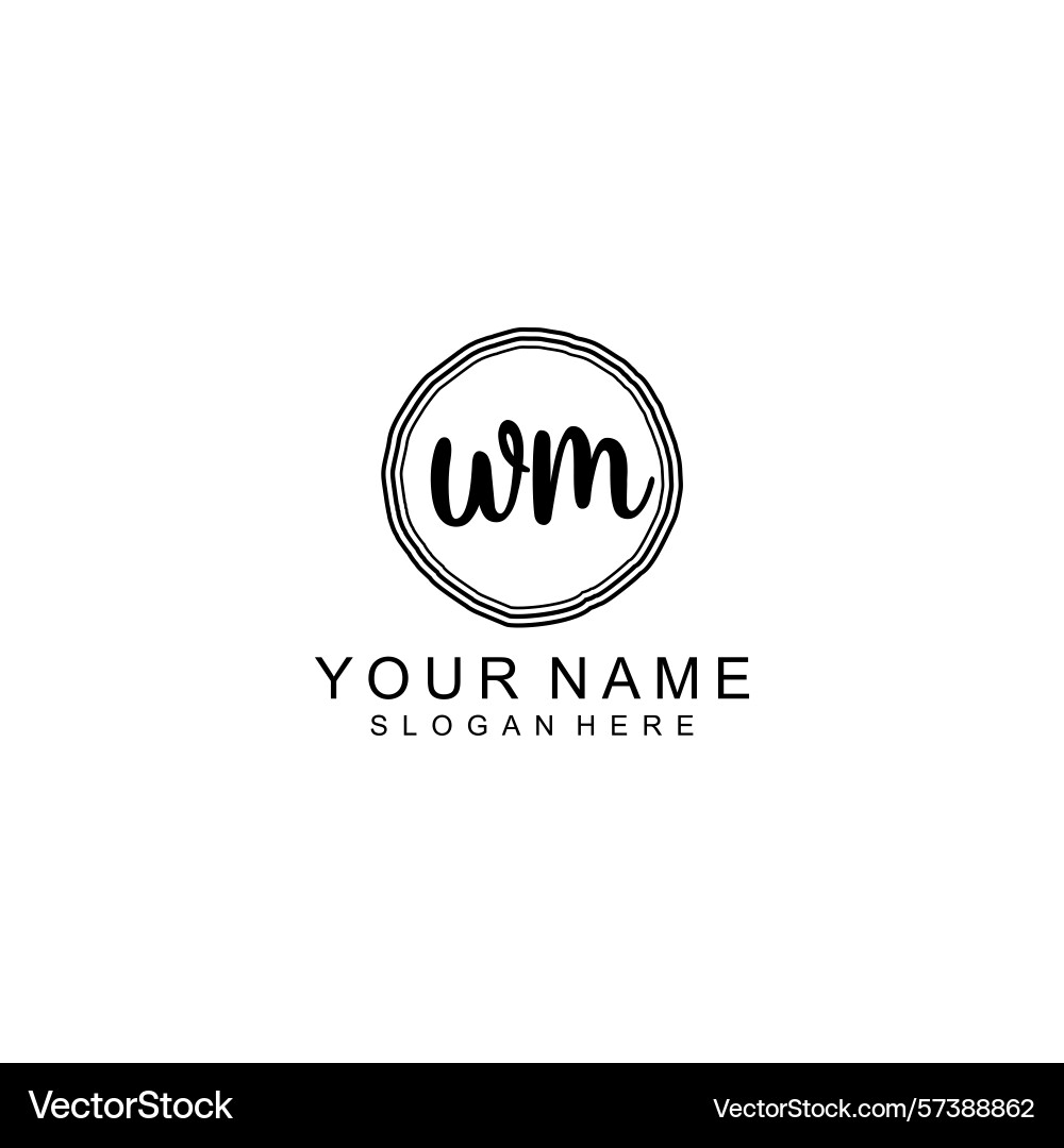 Elegant wm initial logo collection with modern Elegant wm initial logo collection with modern Vector Image