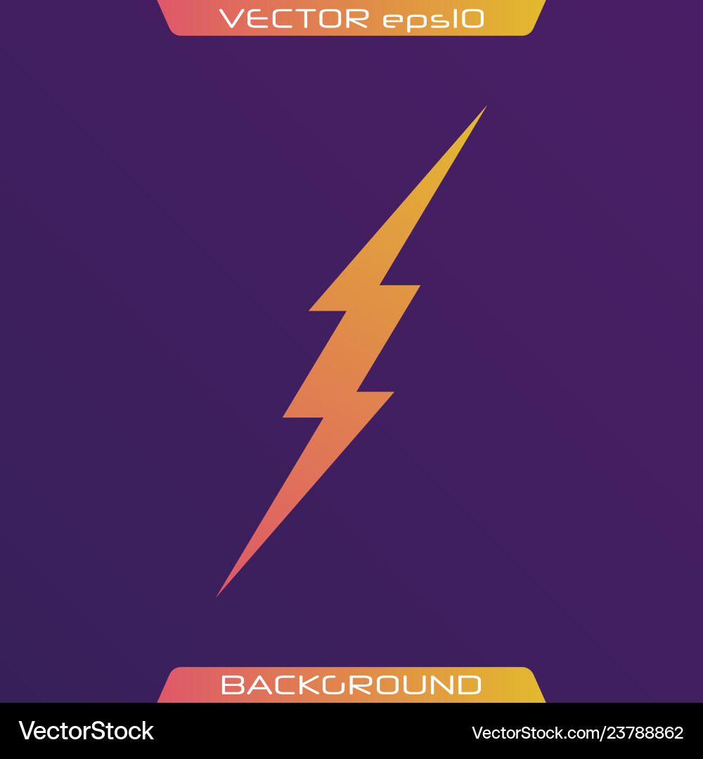 Lightning Bolt Icons - Set Vector Image
