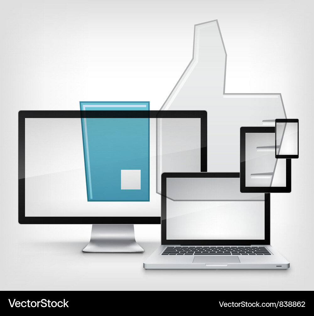 Like Concept - Multiple Devices Vector Image