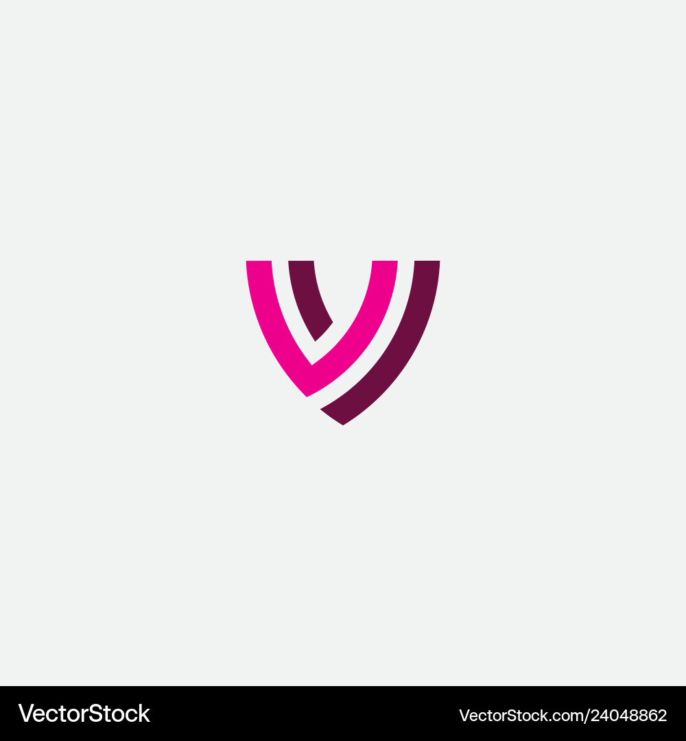 Lila V Symbol Logo Vektorbild