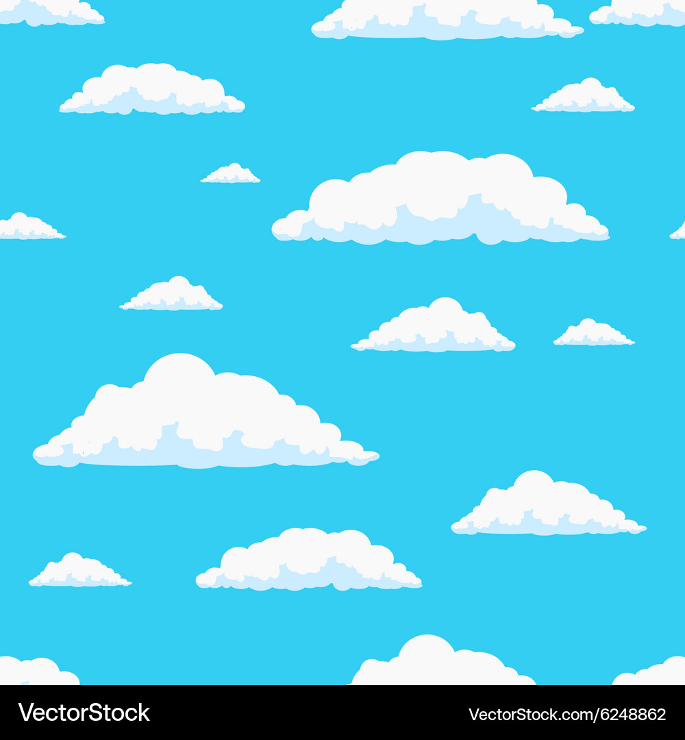 Seamless clouds pattern Vector Image