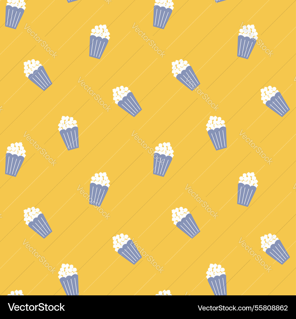 Seamless minimal popcorn repeat pattern vector image