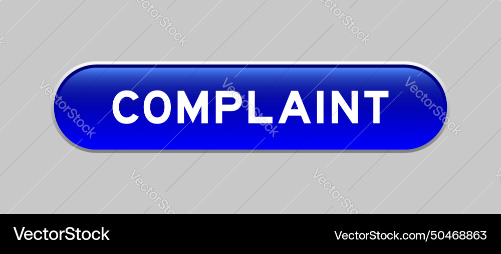 Blue color capsule shape button with word Blue color capsule shape button with word vector image