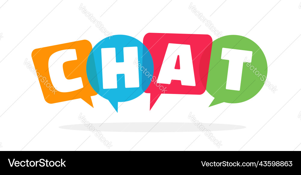 Chat Blase Sprachsymbol Vektorbild