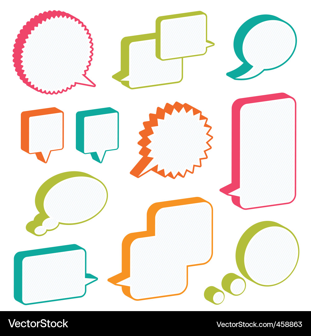 Colorful Speech Bubbles Vector Image