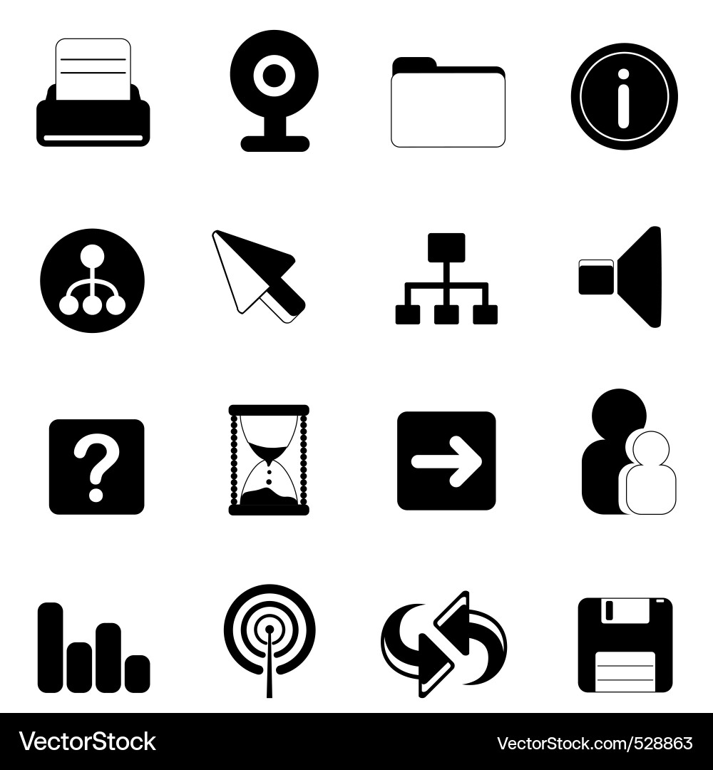 Internet Icon Set vector image