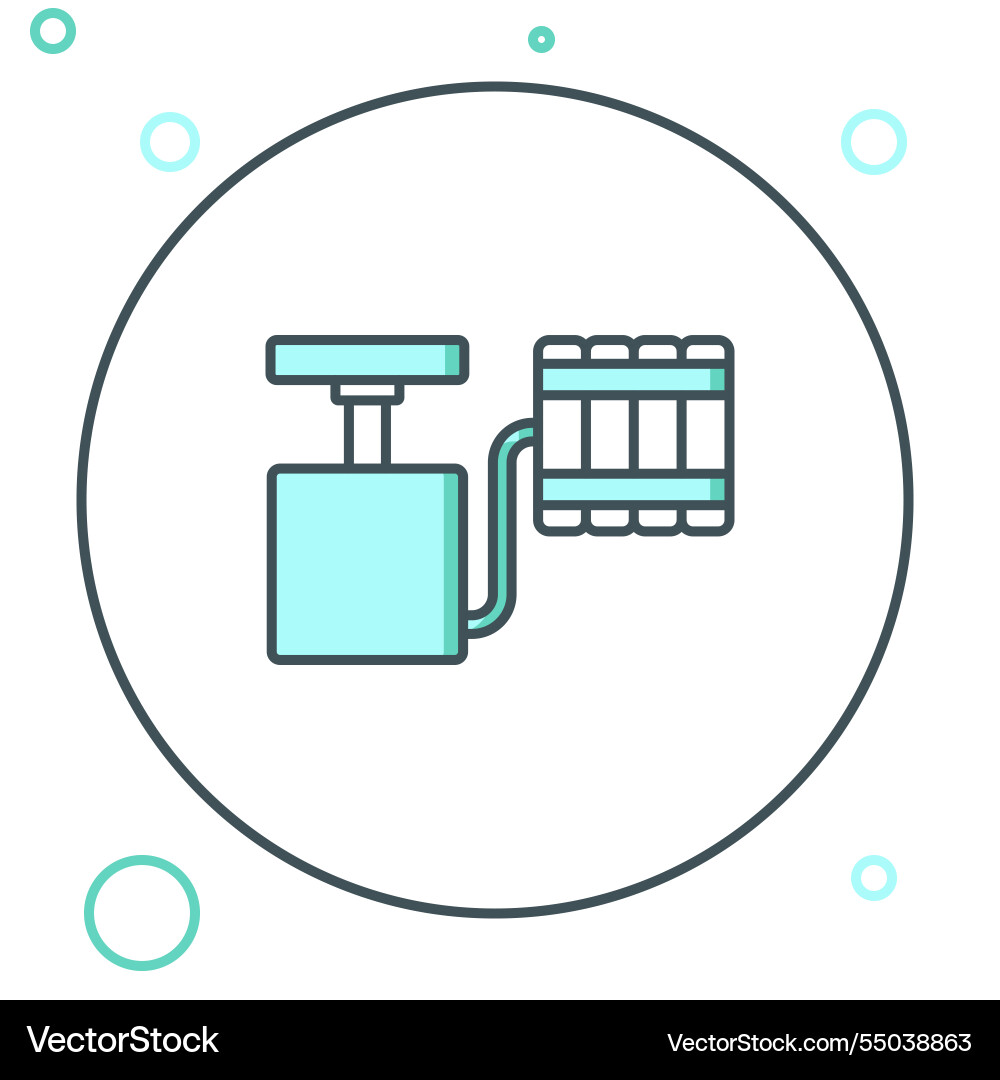 Line handle detonator for dynamite icon isolated Line handle detonator for dynamite icon isolated Vector Image