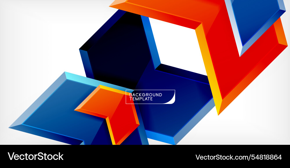3d arrow techno design template 3d arrow techno design template Vector Image