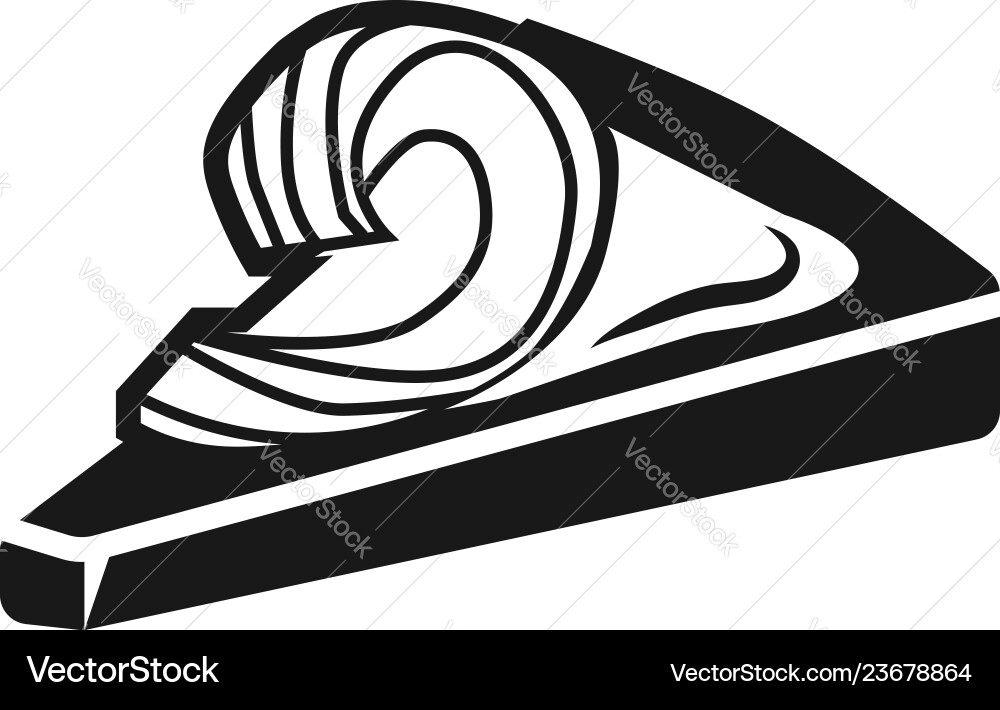 Butter on triangular bread icon simple style Butter on triangular bread icon simple style vector image