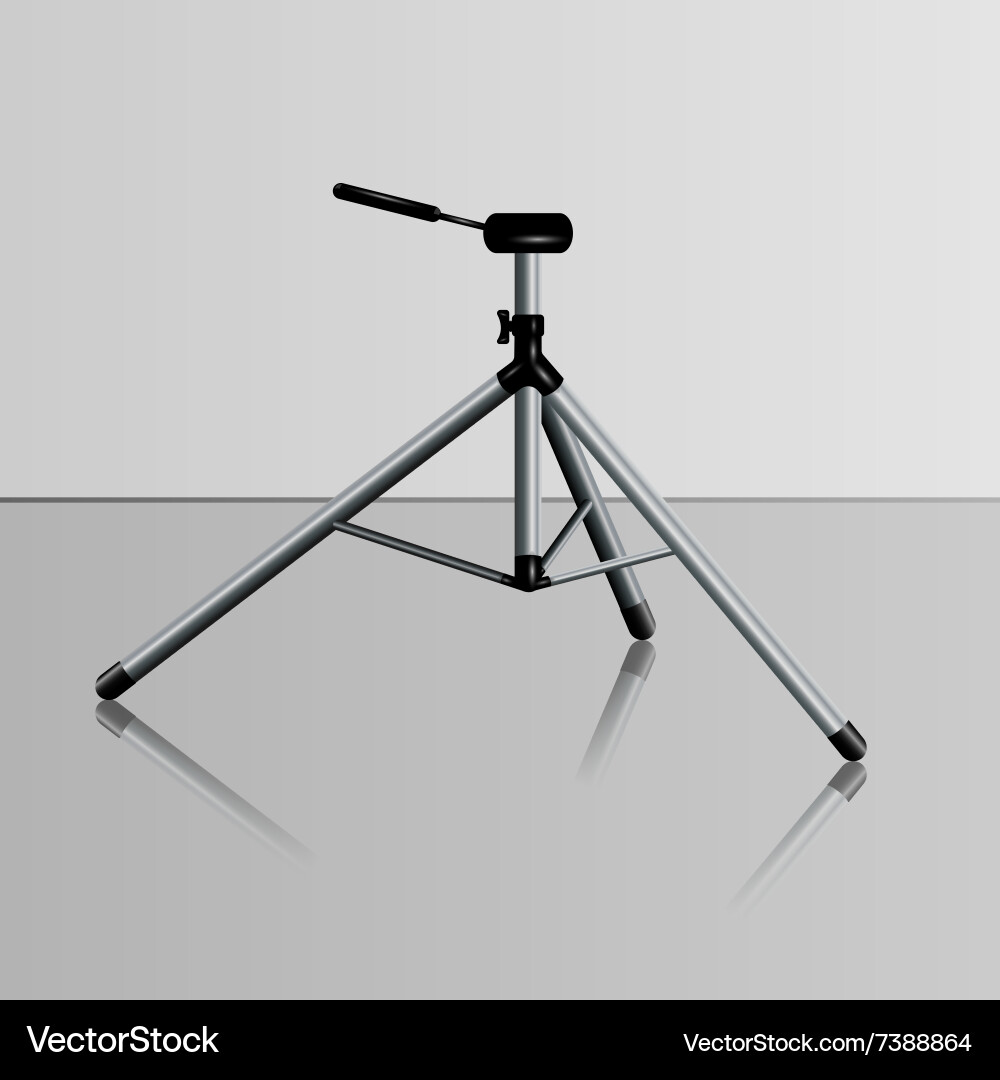 Camera Tripod with Shadow Vector Image