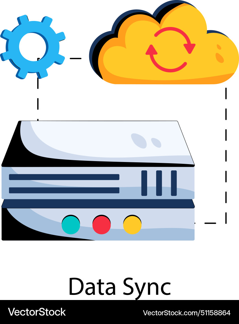 Data sync vector image