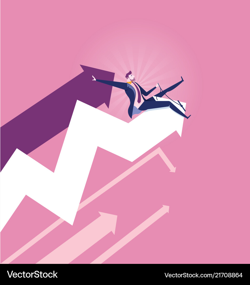 Geschäftsleute Reitpläne - Stock Market vektorbild