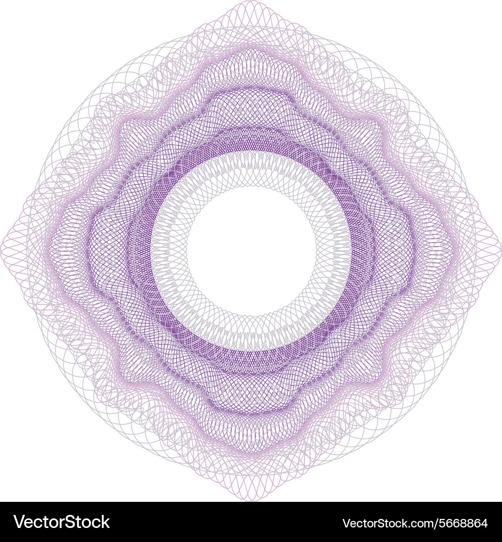 Guilloche element for design certificate Vector Image
