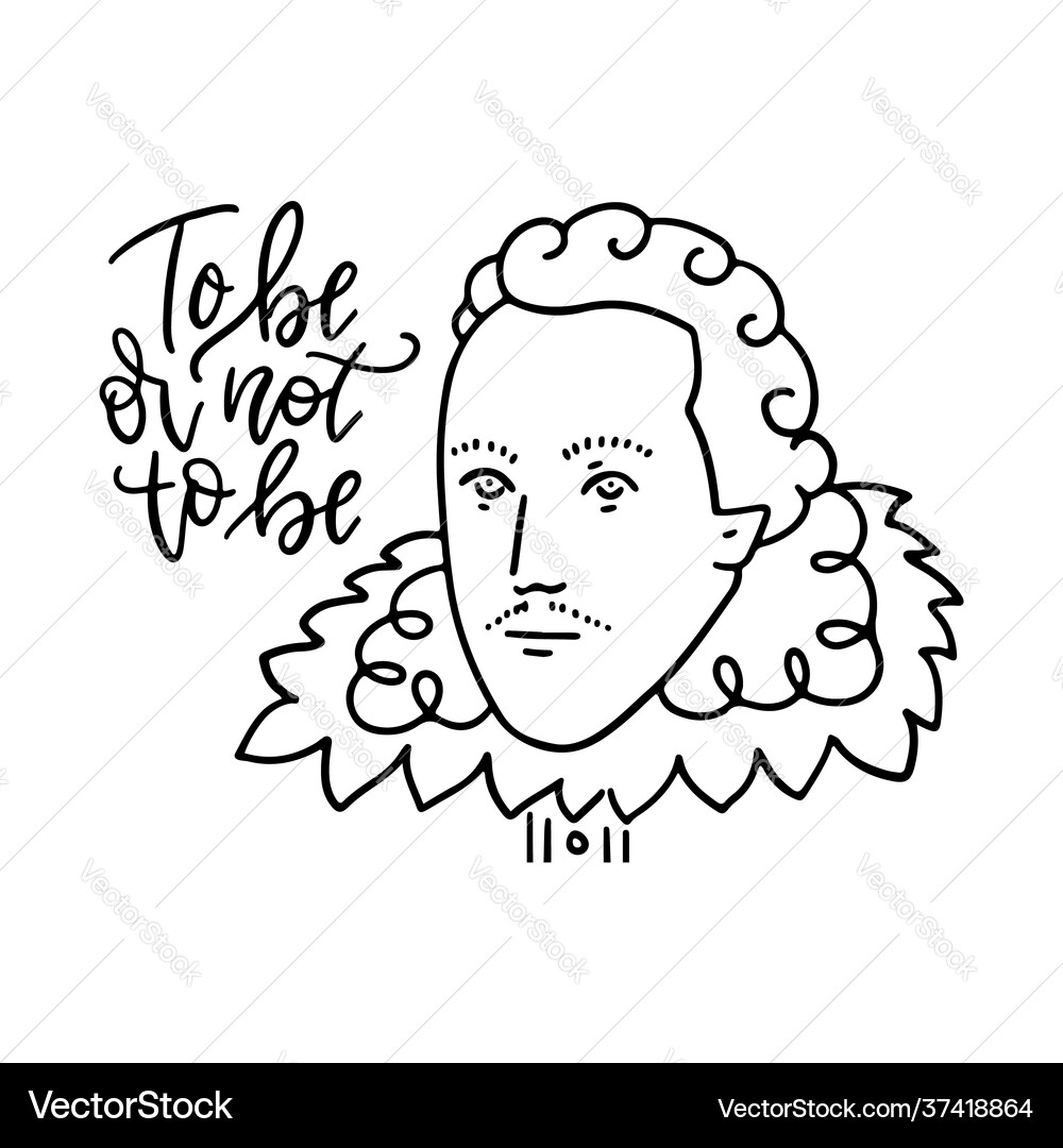 Hamlet's Question: To Be or Not To Be Vector Image