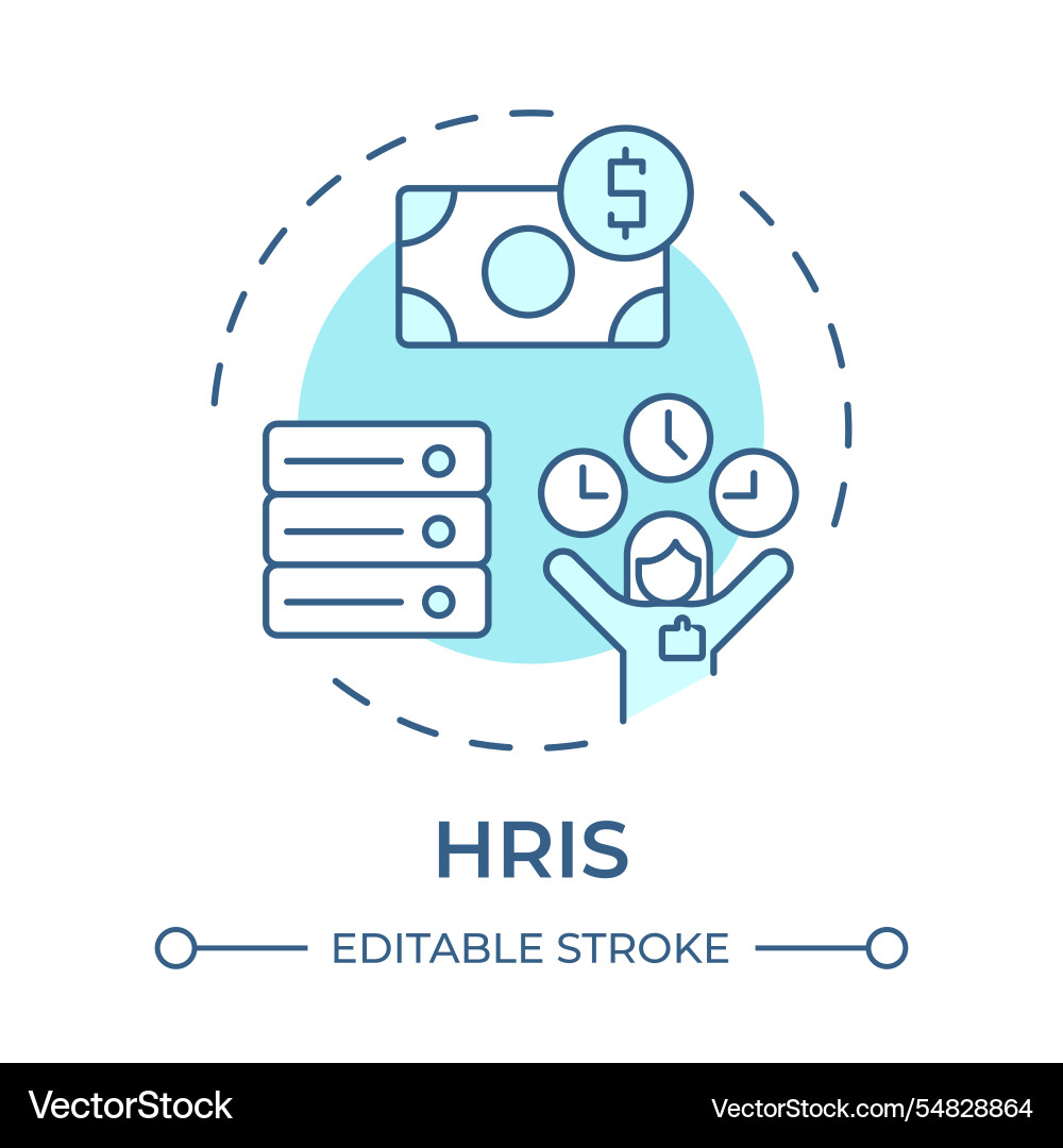 Hris soft blue concept icon Hris soft blue concept icon vector image