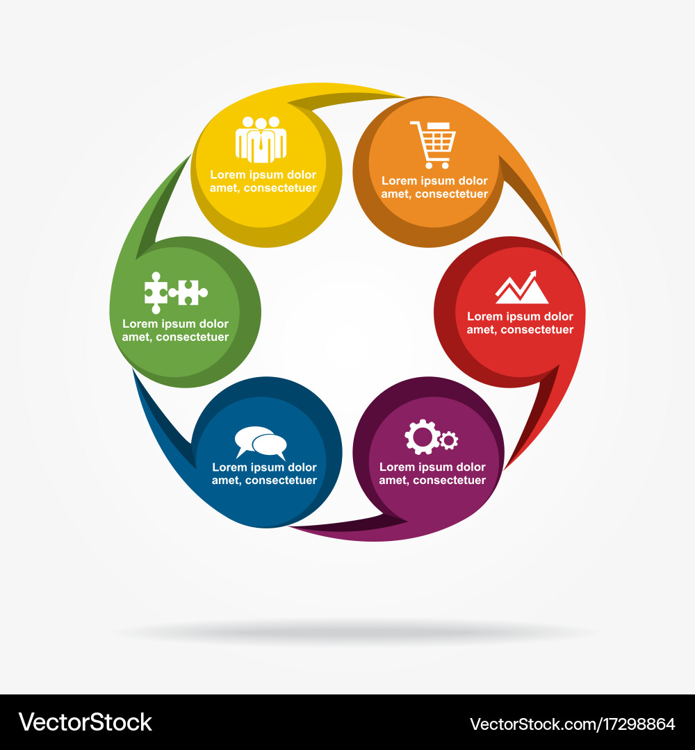 Infographic template can be used for workflow vector image