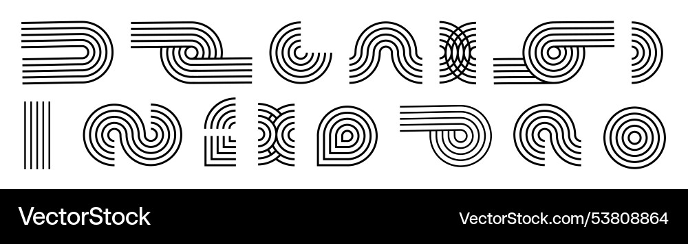 Line pattern abstract shapes geometric elements Line pattern abstract shapes geometric elements vector image