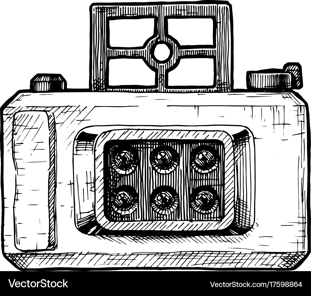 Vector Multi Element Camera Multi-lenses camera Royalty Free Vector Image - VectorStock