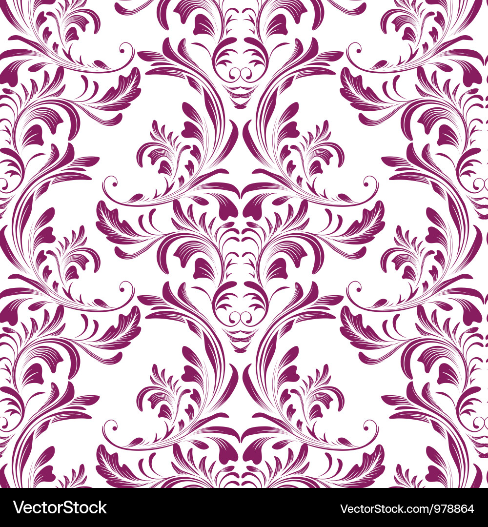 Seamless damask texture Royalty Free Vector Image