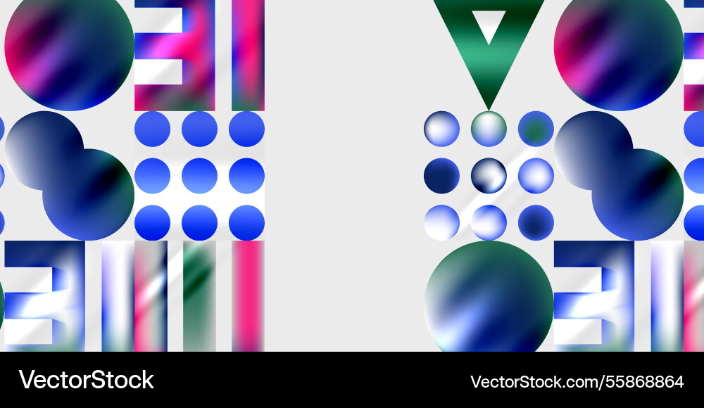 Triangles circles squares rectangles design Triangles circles squares rectangles design vector image