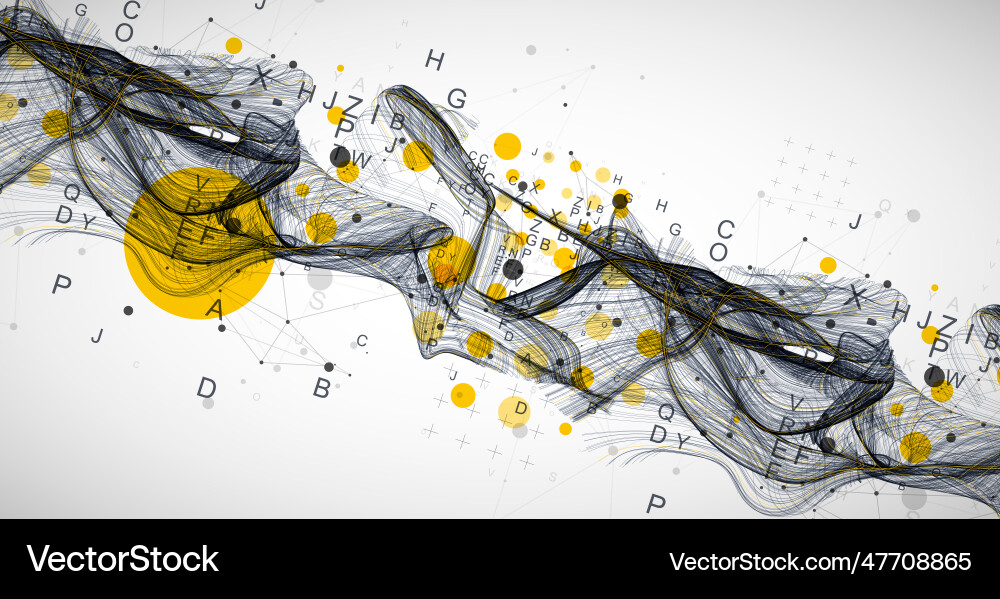 Abstract flowing wave lines design element Vector Image