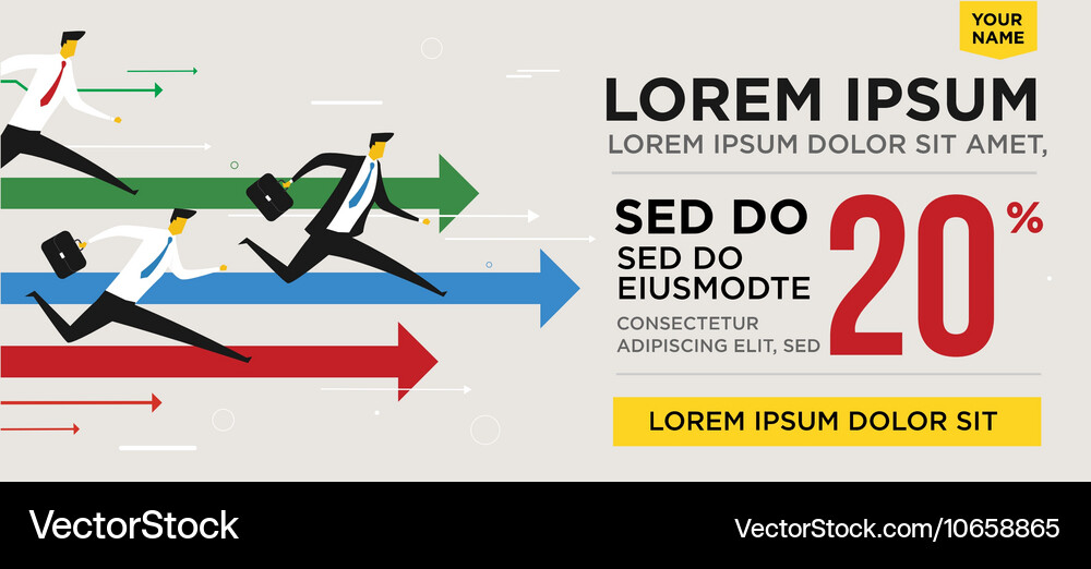 Businessmen Sprinting Forward Vector Image