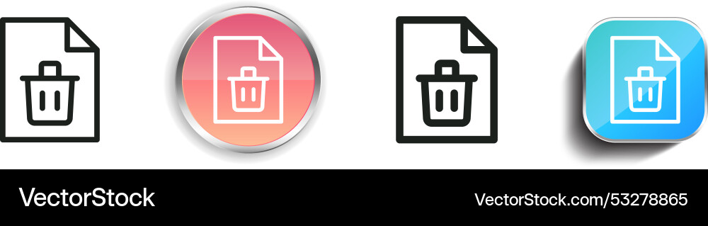 Löschen Sie Icon dünne lineare regelmäßige und Schaltfläche Stil Löschen Sie Icon dünne lineare regelmäßige und Schaltfläche Stil vektorbild