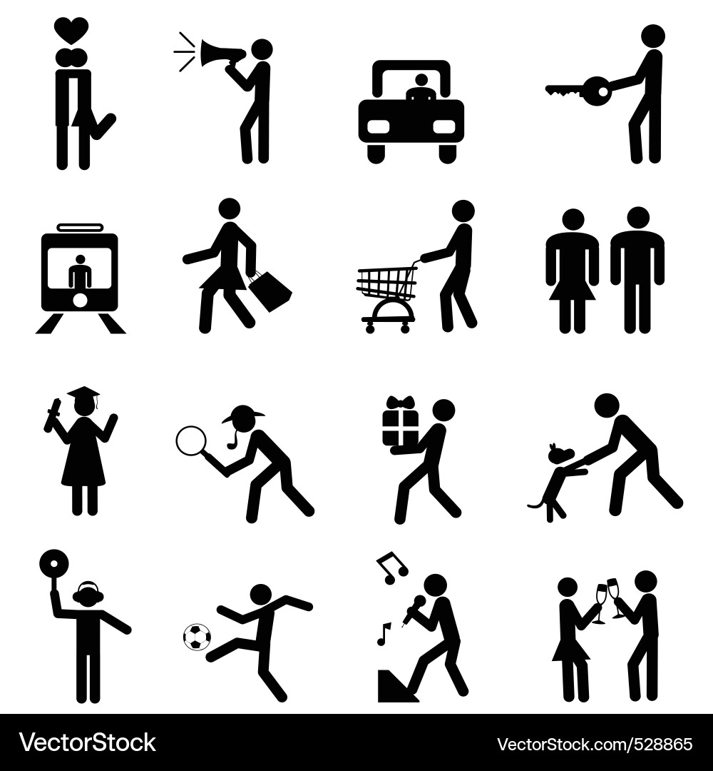 People Pictogram Set Vector Image