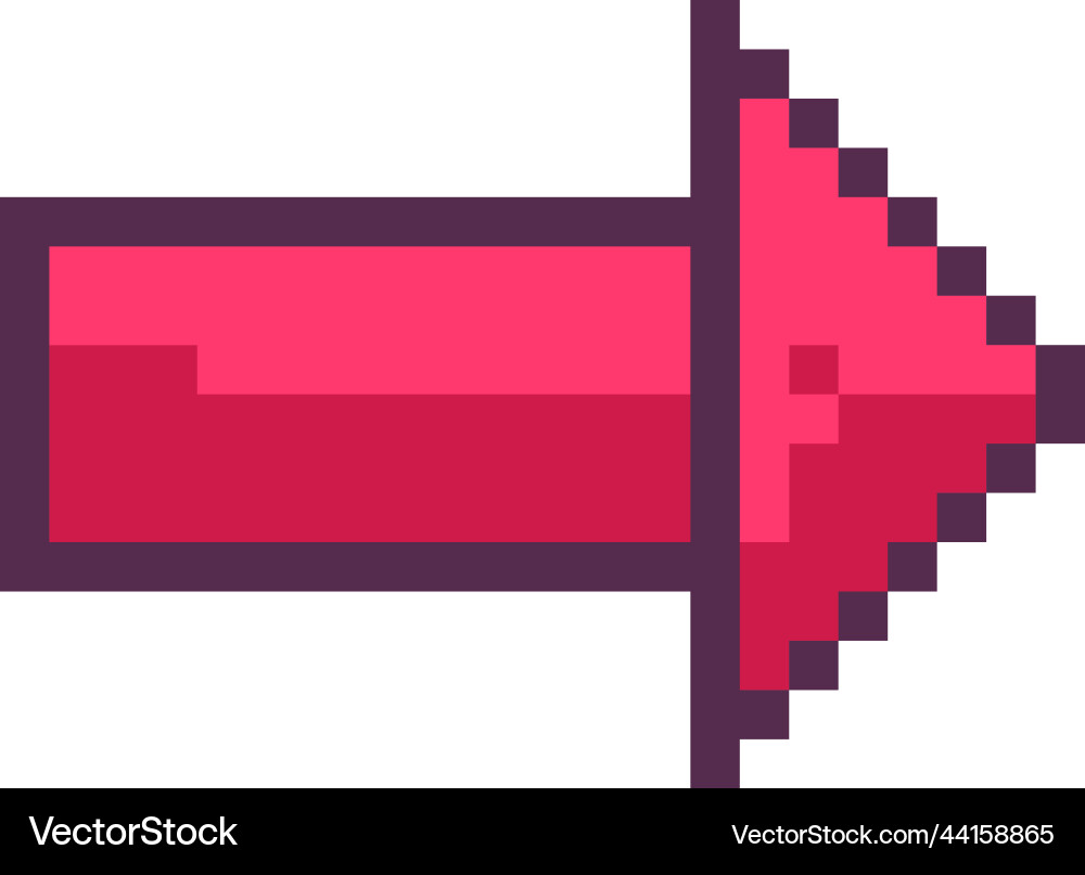 Pixelated arrow showing way navigation signs Pixelated arrow showing way navigation signs vector image