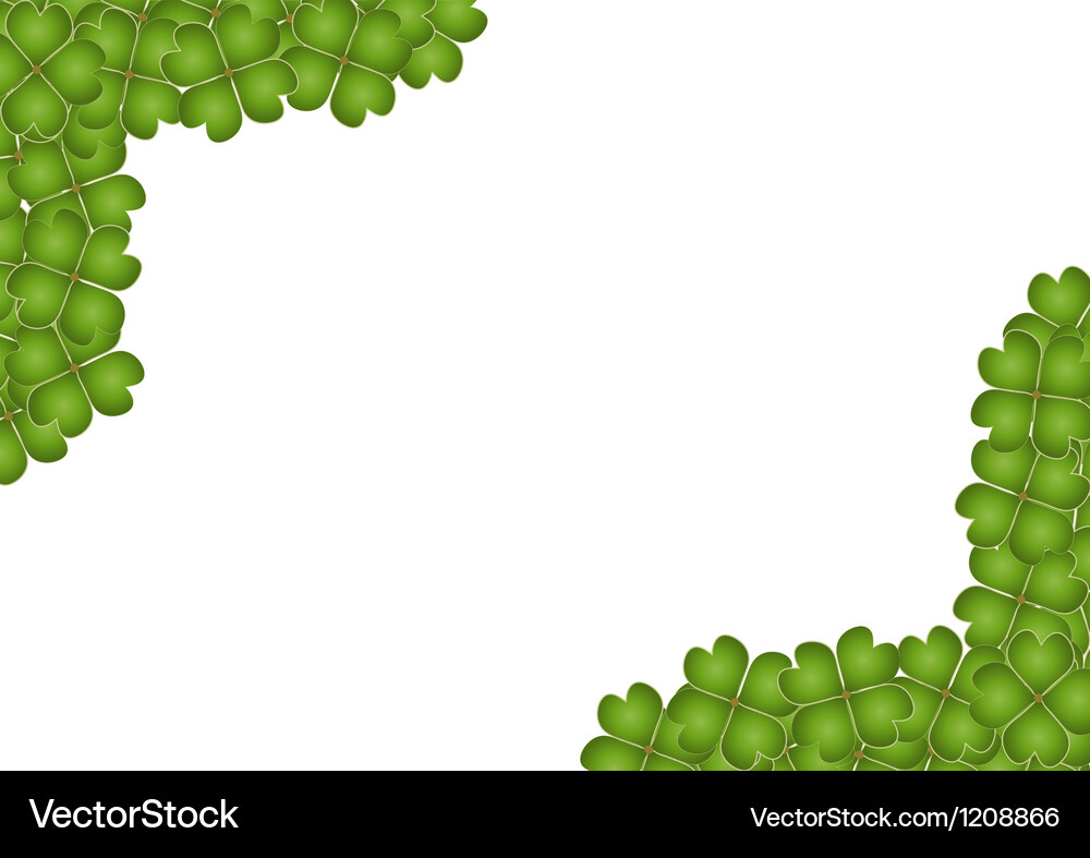 Frame of four leaf clover with copy space Vector Image