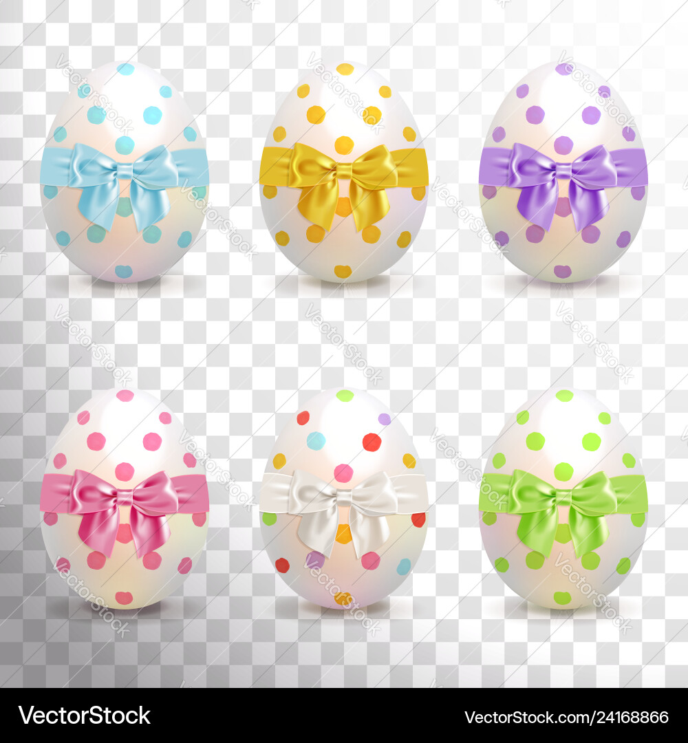 Painted easter eggs set Painted easter eggs set vector image