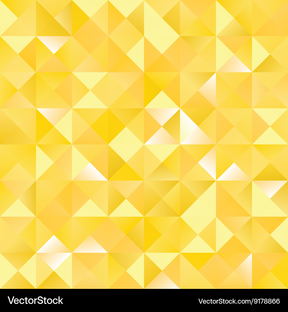 Yellow abstract pattern - triangle and square vector image