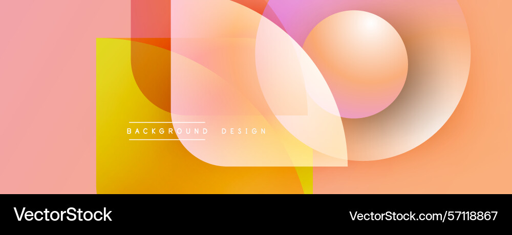 Abstract geometric shapes overlap creating soft Abstract geometric shapes overlap creating soft vector image