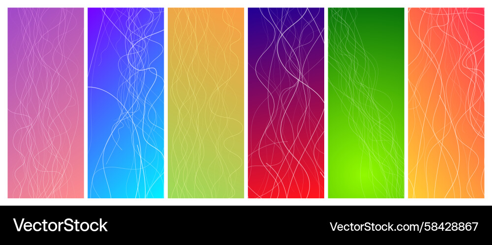 Abstract Gradient Waves Vector Image