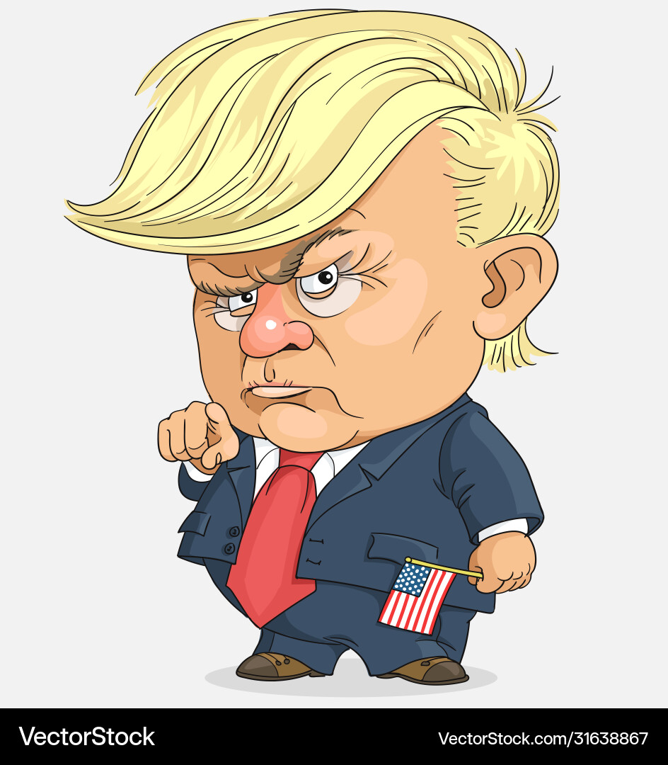 Cartoon Donald Trump Vector Image