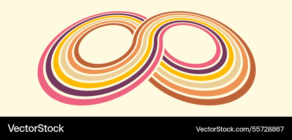 Colorful linear pattern of colored lines in retro vector image