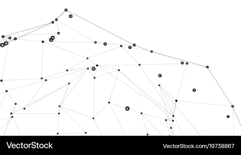 Global network connections with points and lines Vector Image