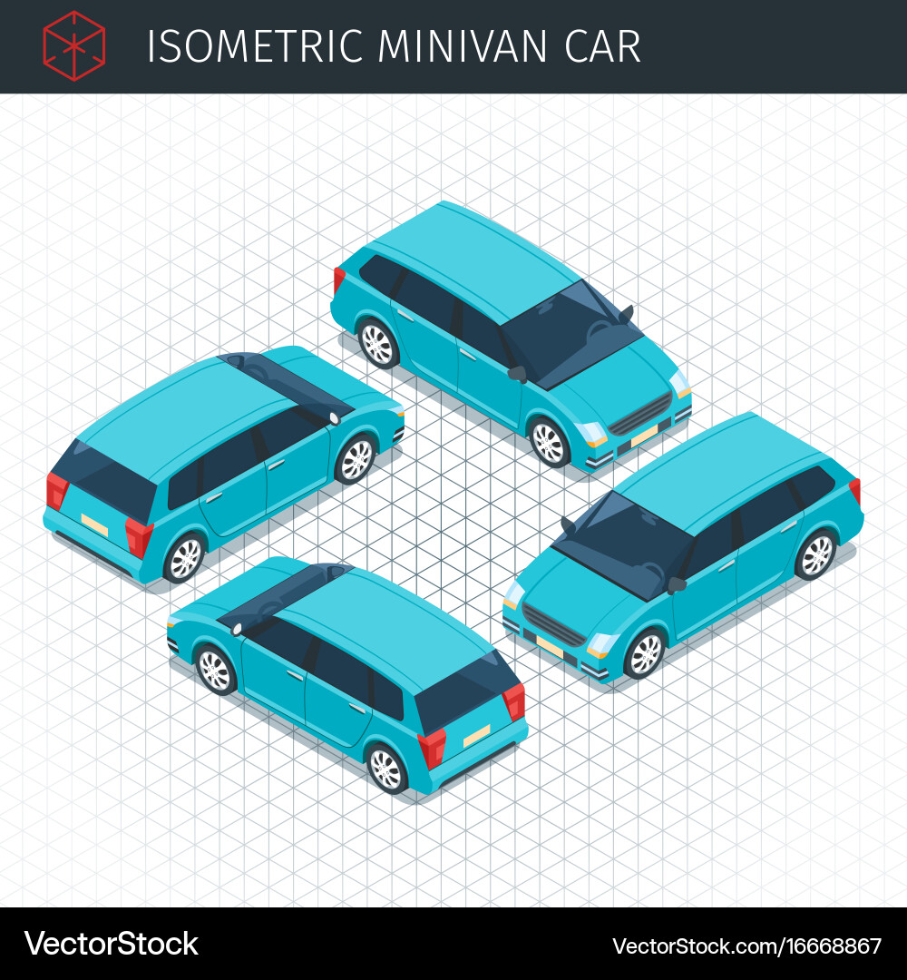 Green minivan car Royalty Free Vector Image - VectorStock