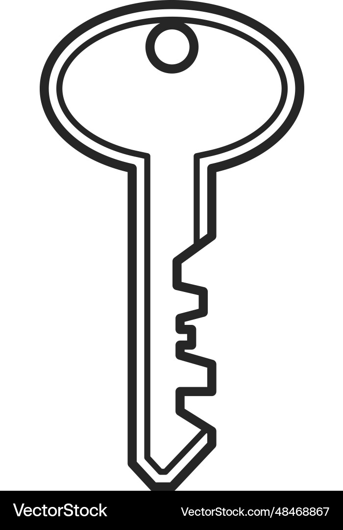 Key icon ownership symbol car or door lock sign Key icon ownership symbol car or door lock sign vector image