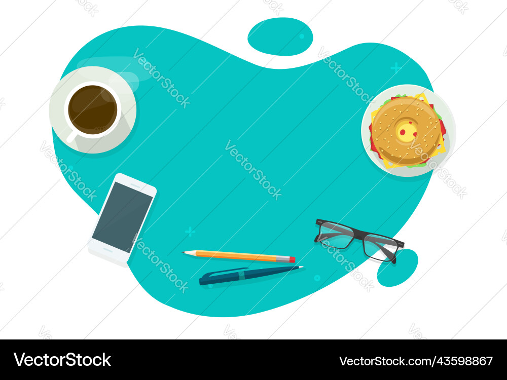 Office desk table top view abstract empty Office desk table top view abstract empty vector image