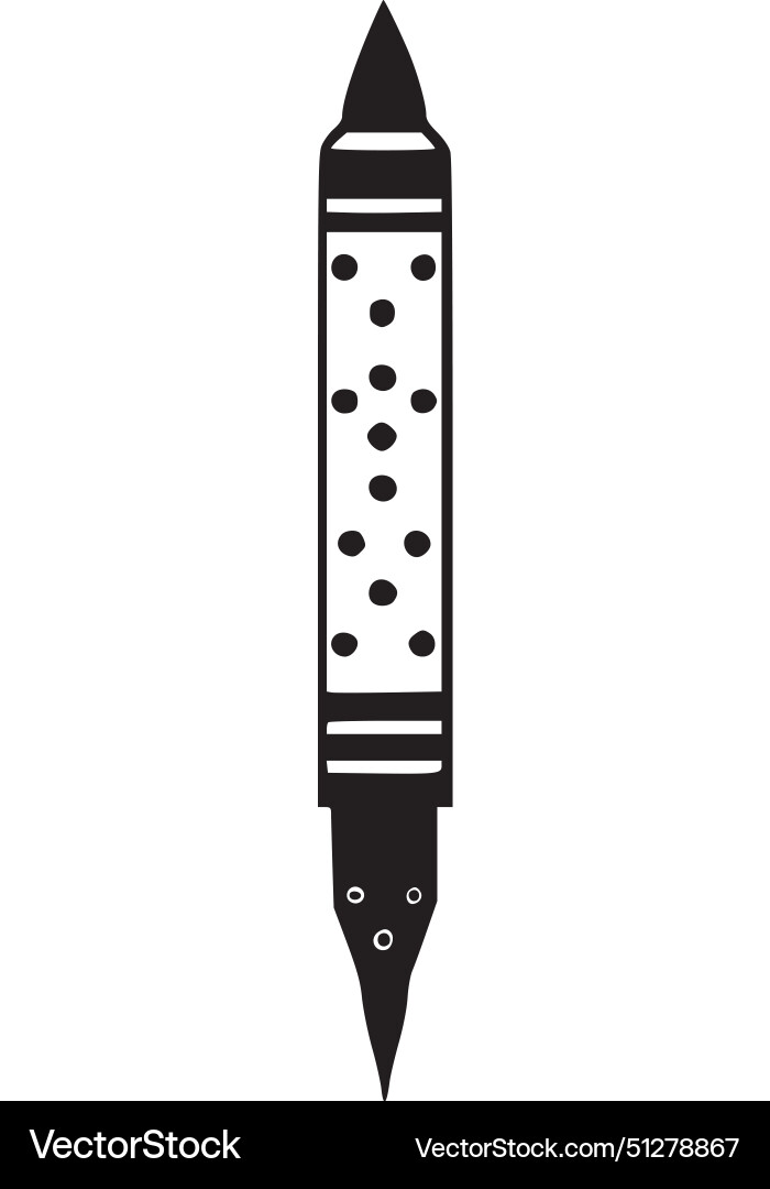 Pen - black and white isolated icon Royalty Free Vector