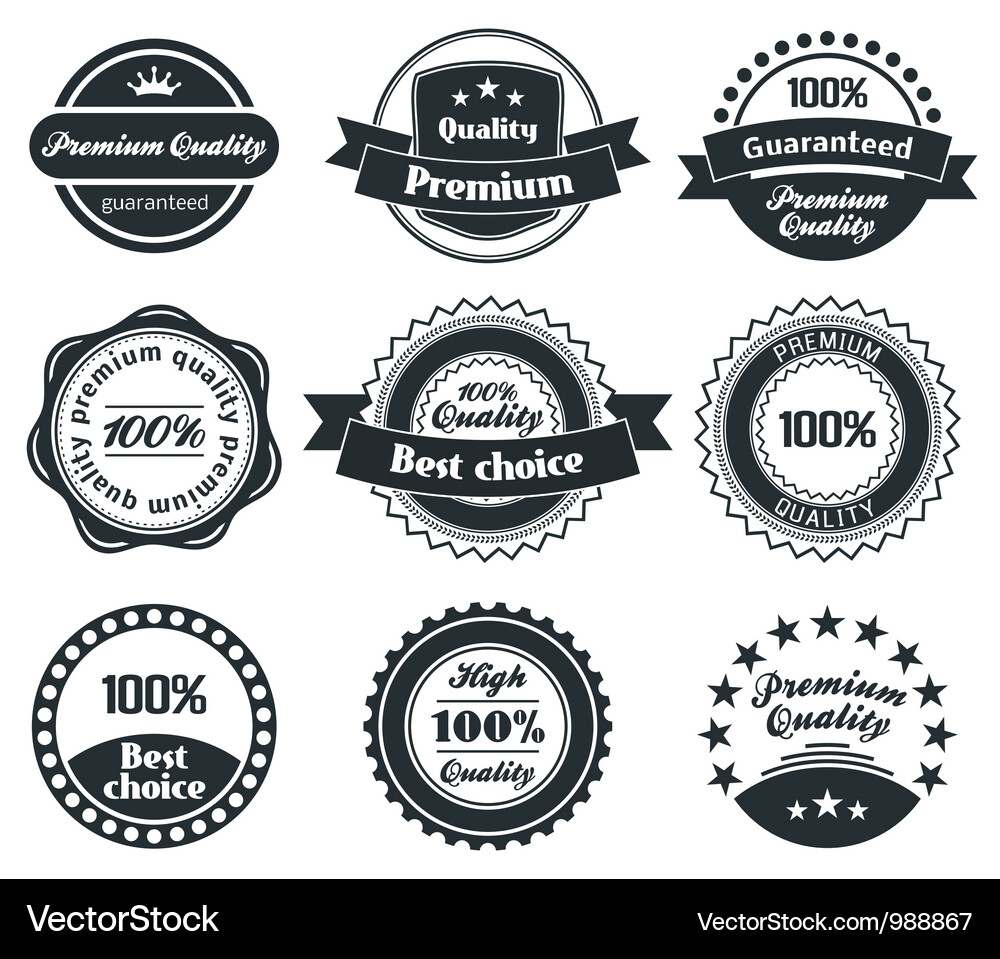 Retro vintage label collection Vector Image