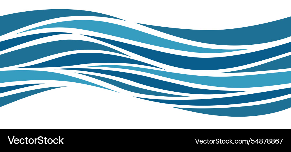 Seamless beautiful waves Royalty Free Vector Image
