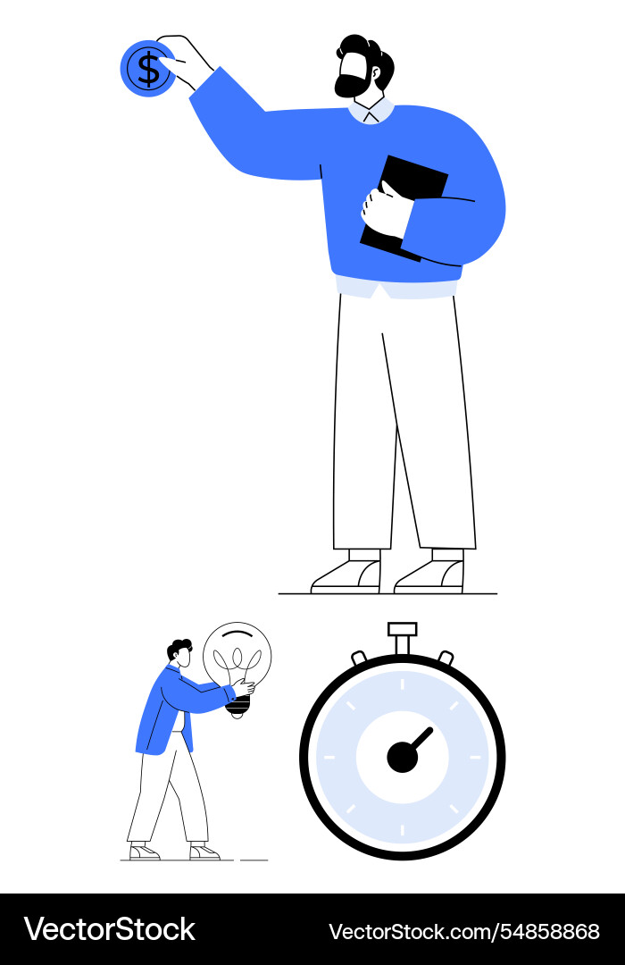 Business growth through innovation and time Business growth through innovation and time vector image