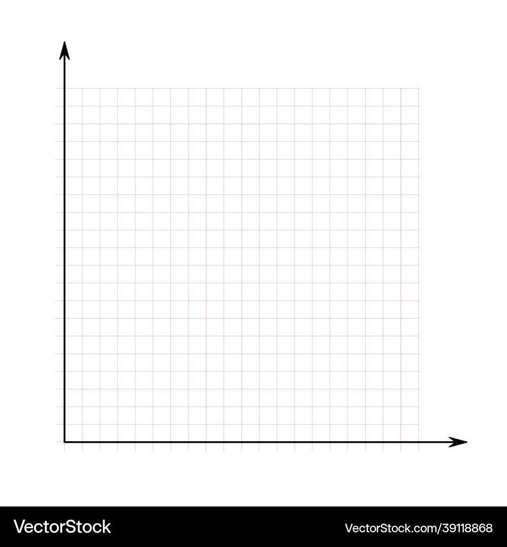 Grid paper mathematical graph cartesian Vector Image