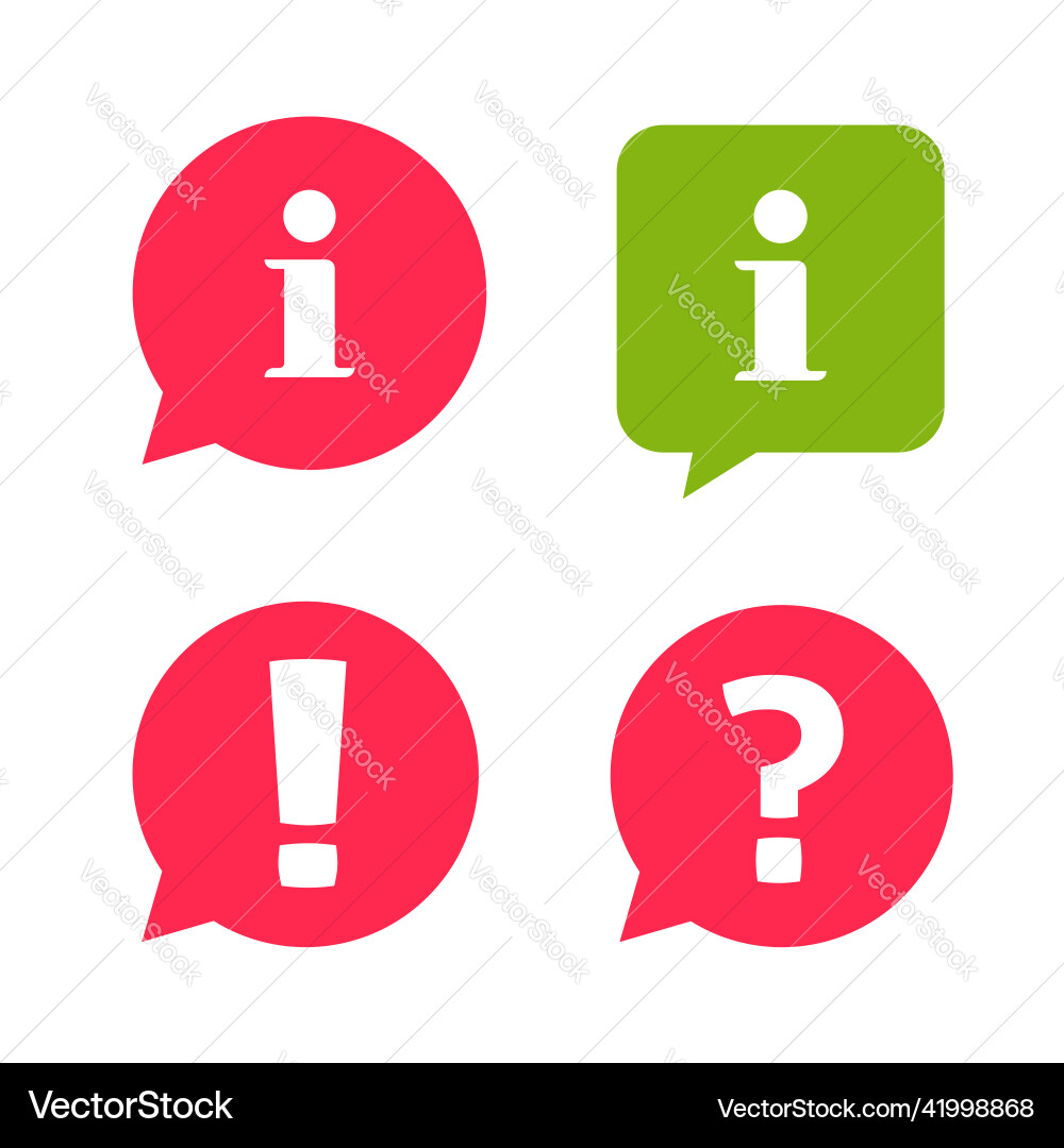 Info inform icons with question ask information Info inform icons with question ask information vector image