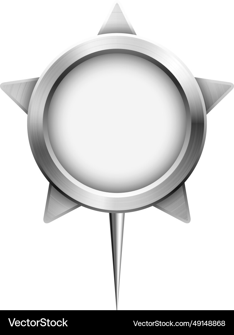 Metallic map marker isolated on white background Metallic map marker isolated on white background vector image