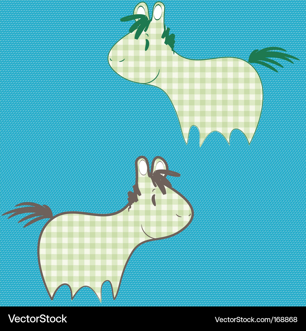 Patchwork ponies Vector Image